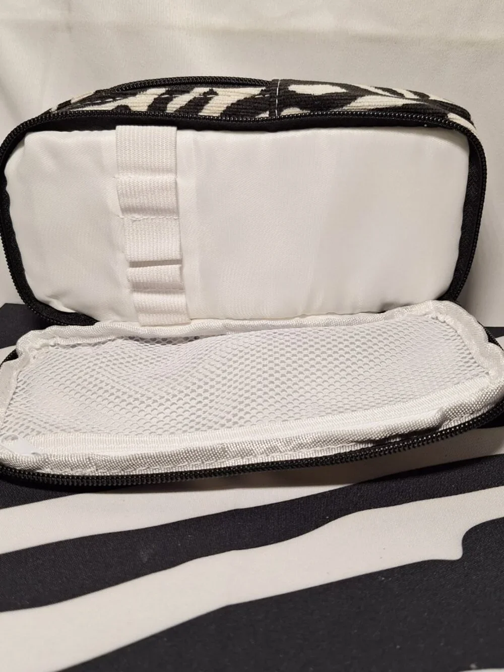NWT Pencil Case Zebra Black & off-White